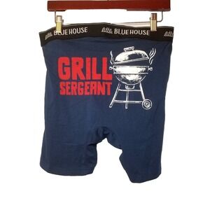 NWT‎ Little Blue House Boxer Briefs Sleepwear Men's Blue "Grill Sergeant" XL